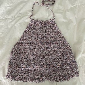 Open back, halter crop top